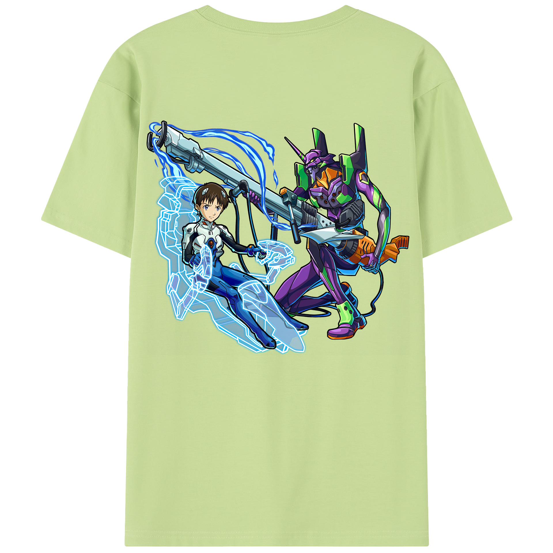 （画像用） EVA 新世紀エヴァンゲリオン 綿100％半袖Tシャツ（背面プリント）